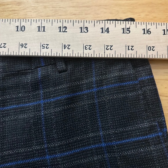 Paisley & Gray Skinny Fit Plaid Dress Pants Mens W30 L32 Charcoal Blue - Picture 5 of 12